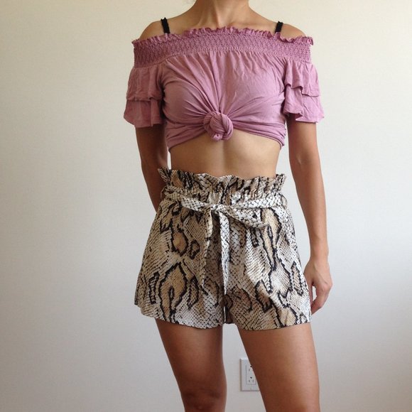 American Eagle - Dust Pink Off The Shoulder Top - Picture 7 of 15